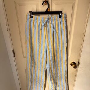 Lux Light Blue and Yellow Striped Drawstring Pants